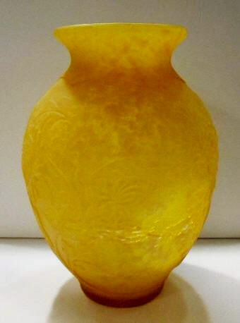 8413 - Yellow Quartz Acid Etched Vase