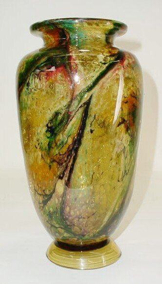 8422 - Amber Moss Agate Vase