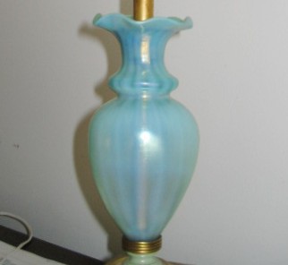 8490 - Oriental Jade Iridescent Lamp Base