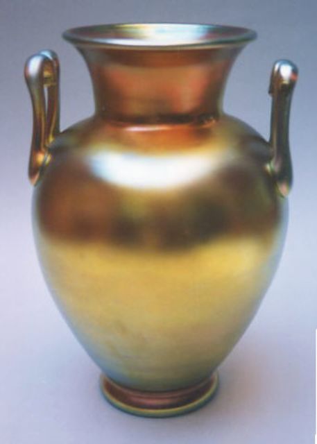 8508 - Gold Aurene Iridescent Vase