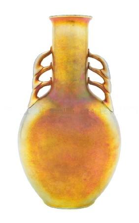 8514 - Gold Aurene Iridescent Vase