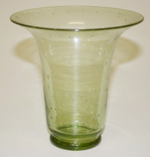 913 - Spanish Green Transparent Shade Vase