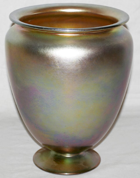 938 - Gold Aurene Iridescent Vase
