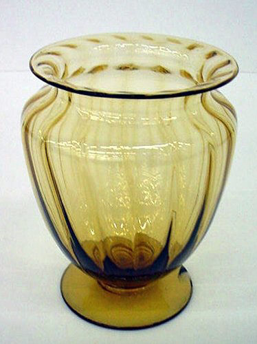 938 - Amber Transparent Vase