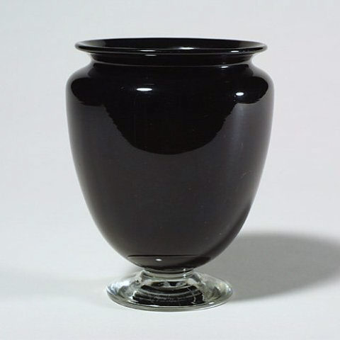 938 - Mirror Black Translucent Vase