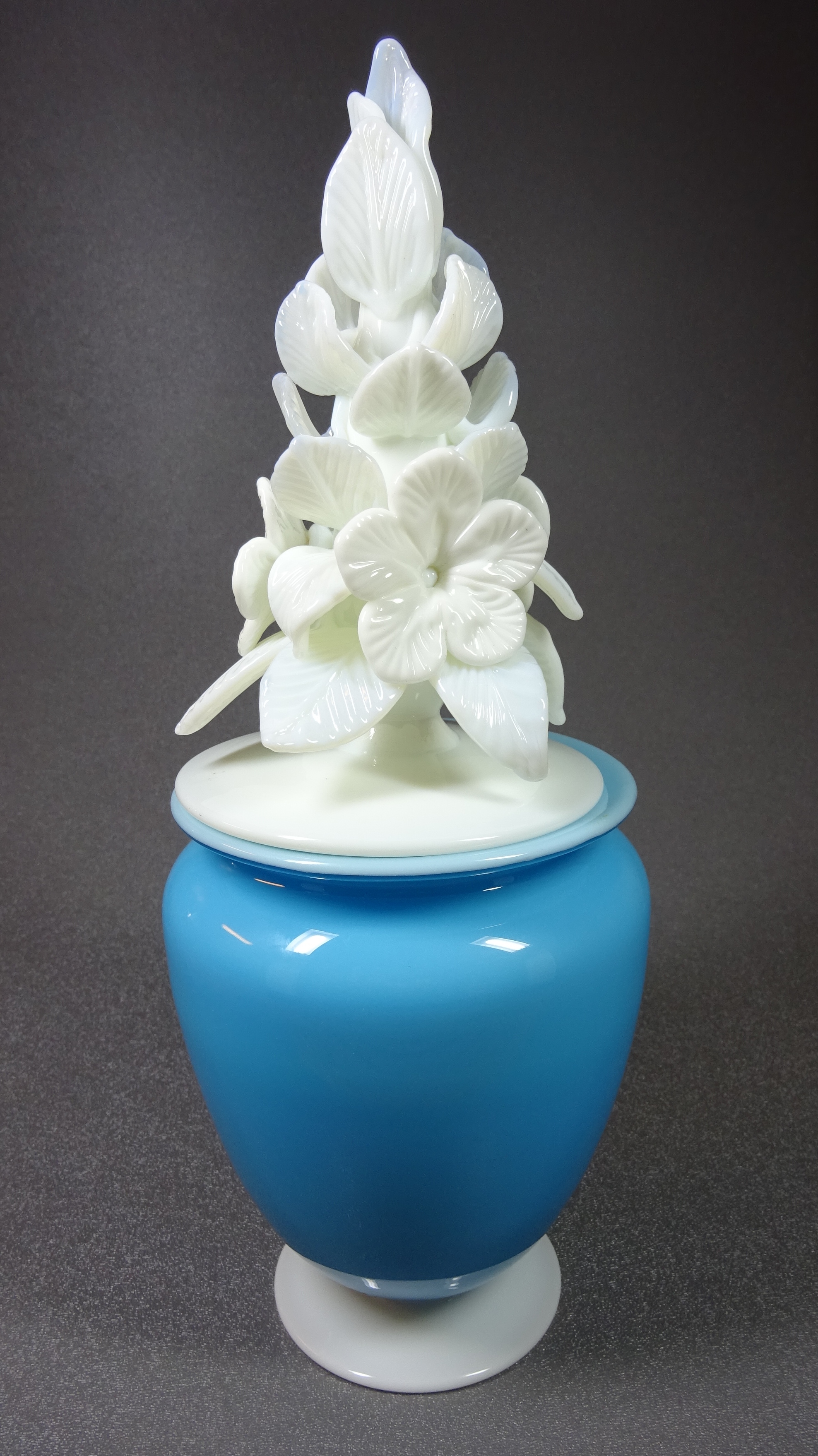 938 - Light Blue Jade Jade Covered Vase