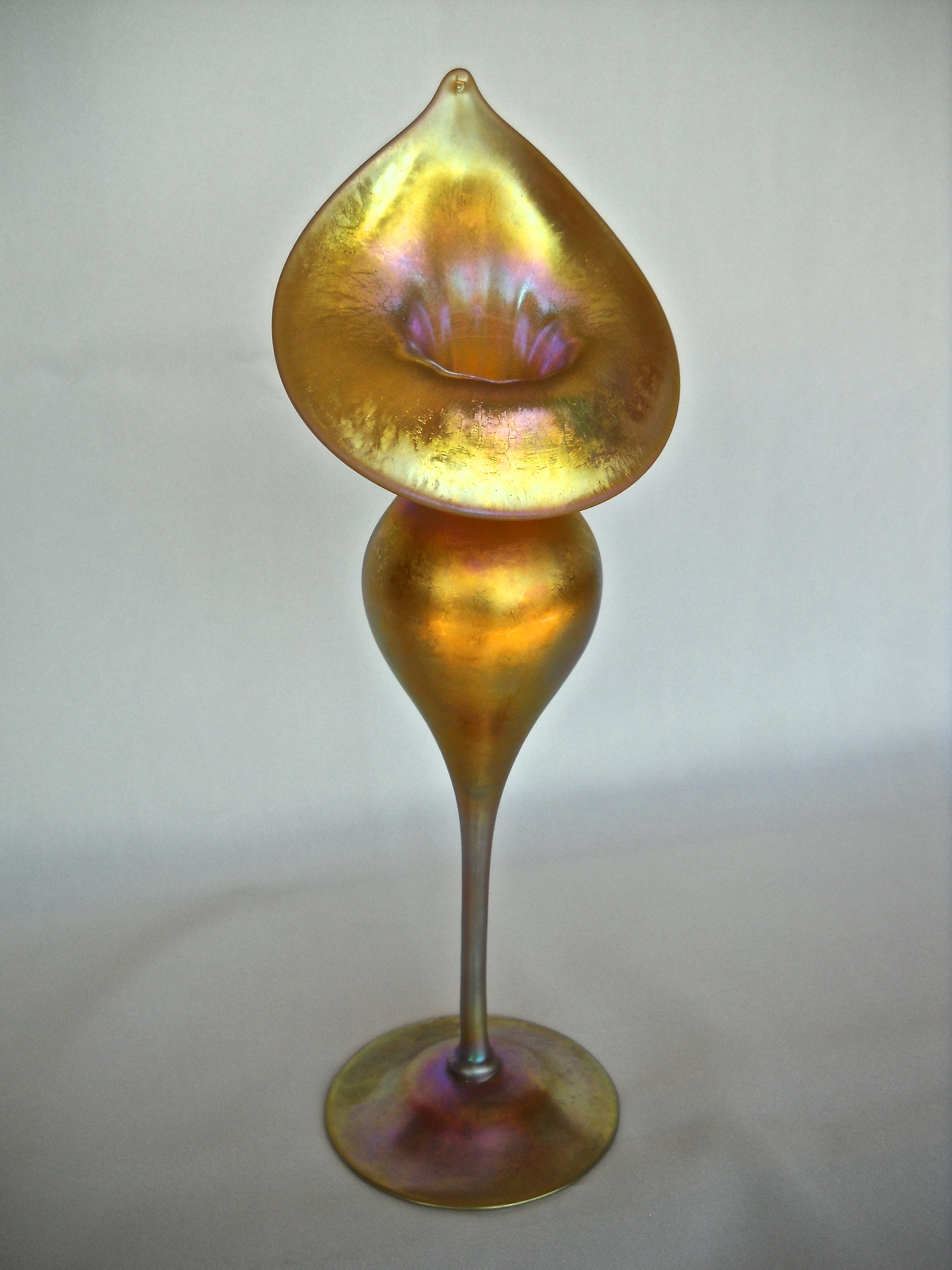 1864 - Gold Aurene Iridescent Vase