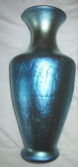 6149 - Blue Aurene Iridescent Vase