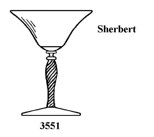 3551 - Sherbet & Underplate