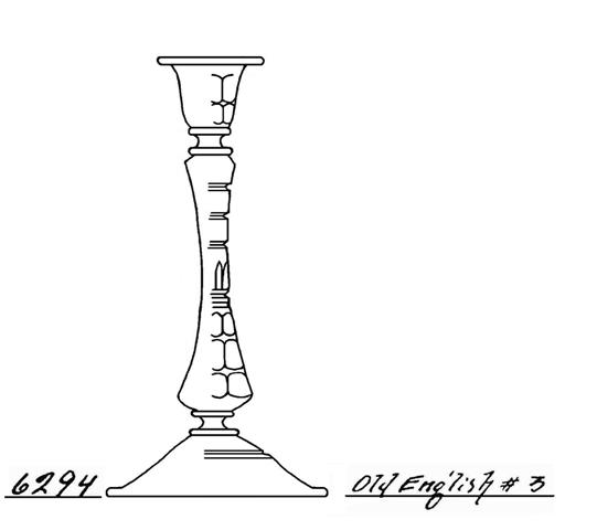 6294 - Engraved Candlestick