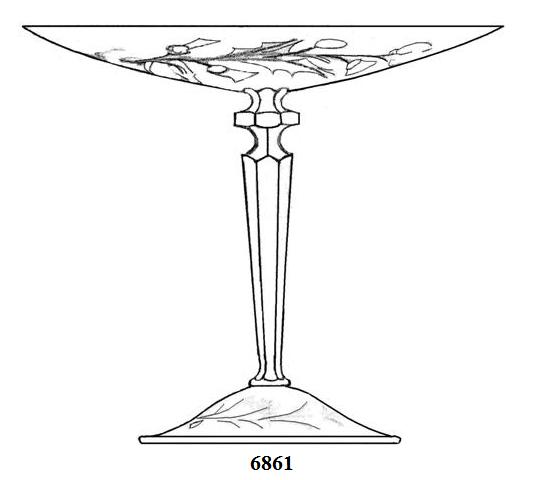 6861 - Engraved Compote