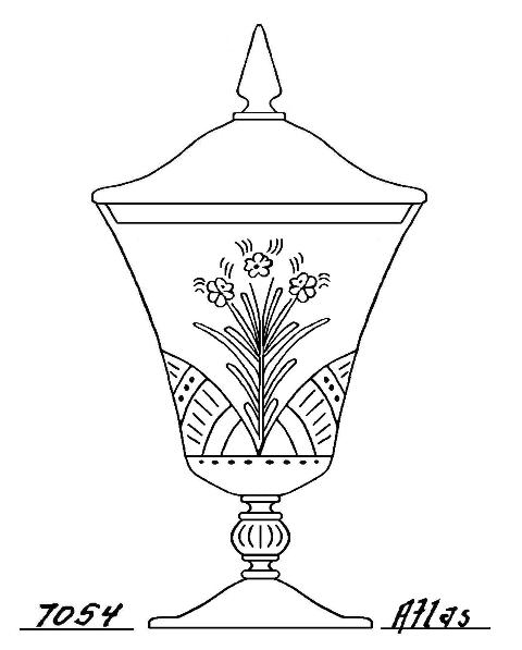 7054 - Engraved Covered Vase