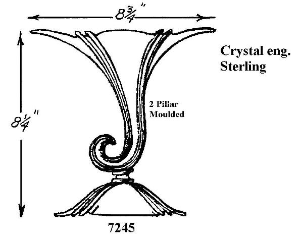 7245 - Two Line Pillar Compote