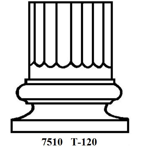 7510 - Engraved Candlestick