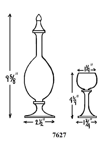 7627 - Decanter & Cordial Set