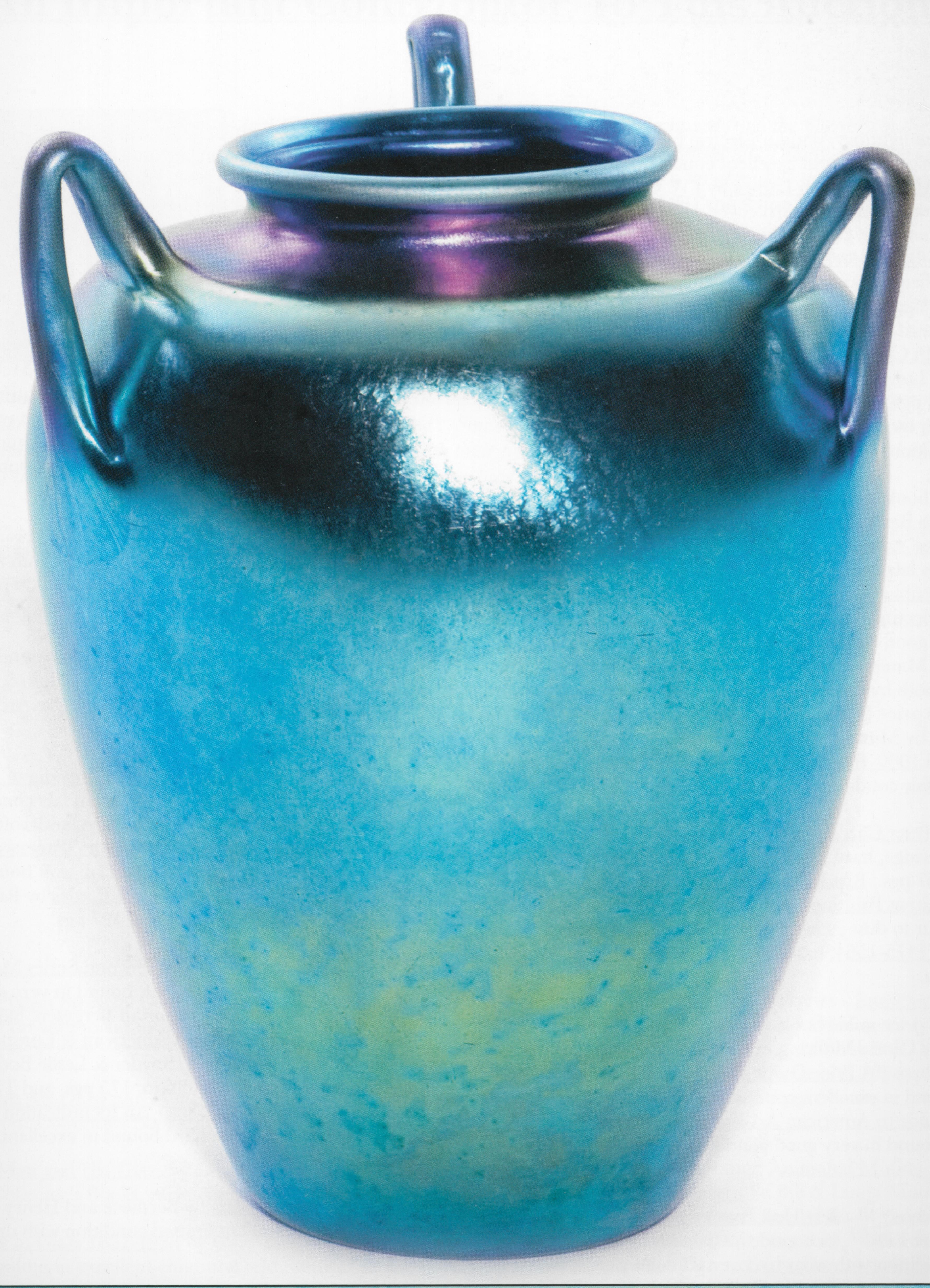 2765 - Blue Aurene Iridescent Vase