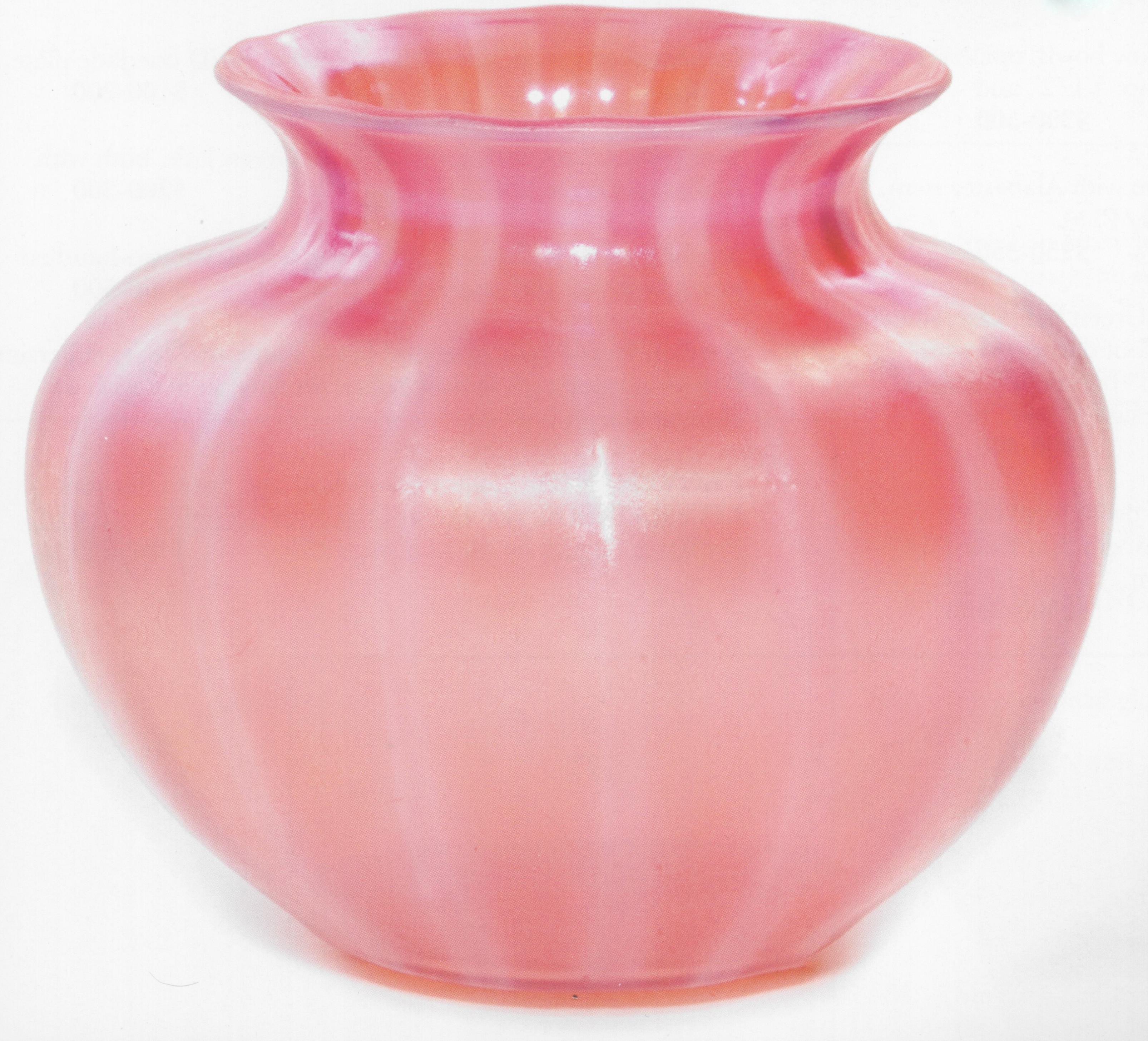6500 - Oriental Poppy Iridescent Vase