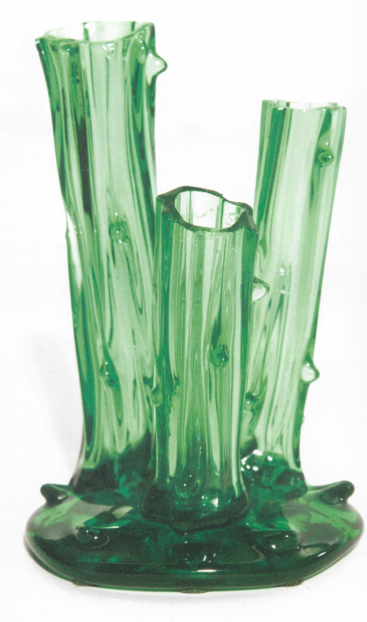 2744 - Pomona Green Transparent Vase
