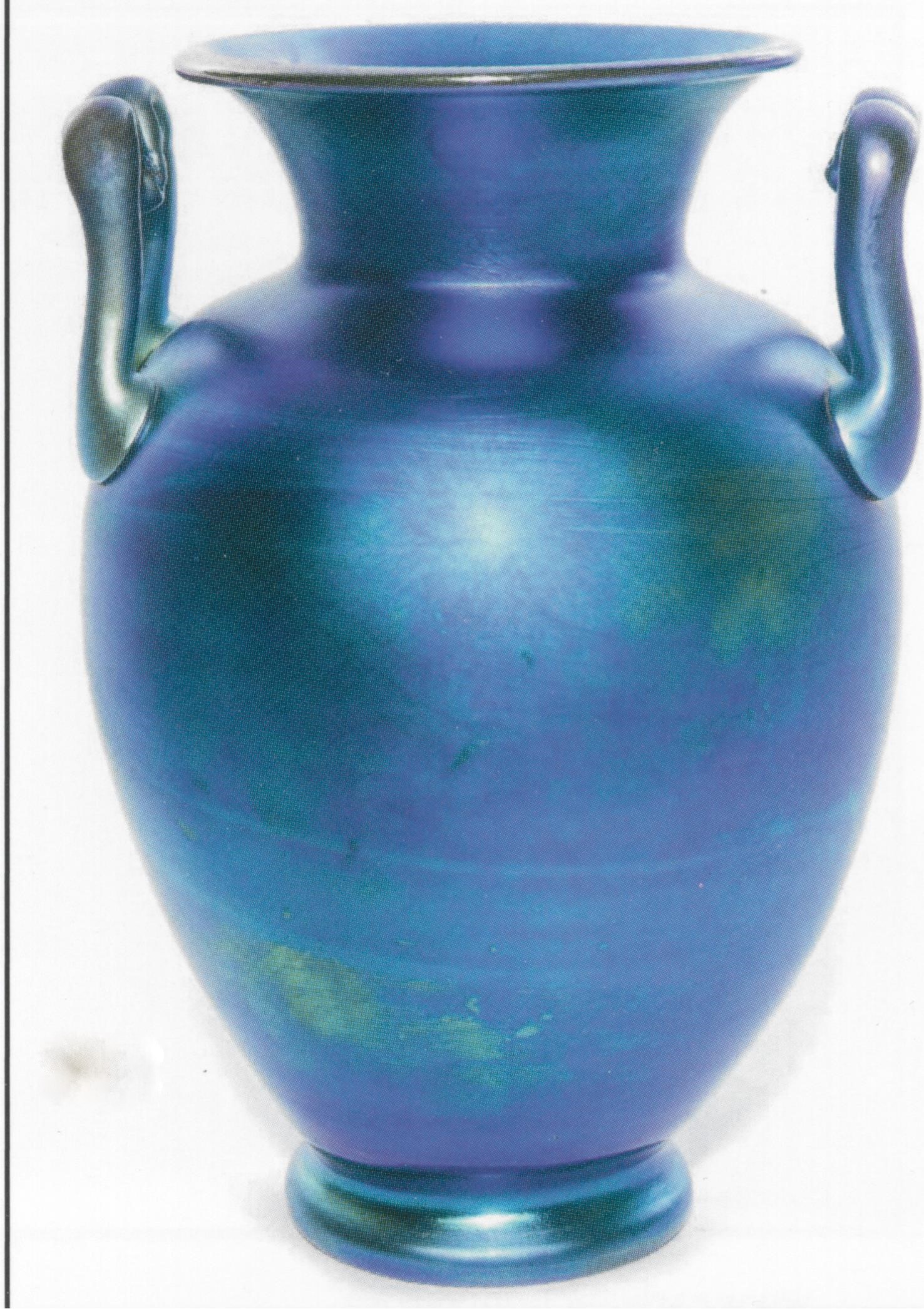 8508 - Blue Aurene Iridescent Vase