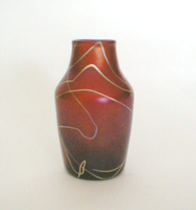 0 - Selenium Red Iridescent Vase