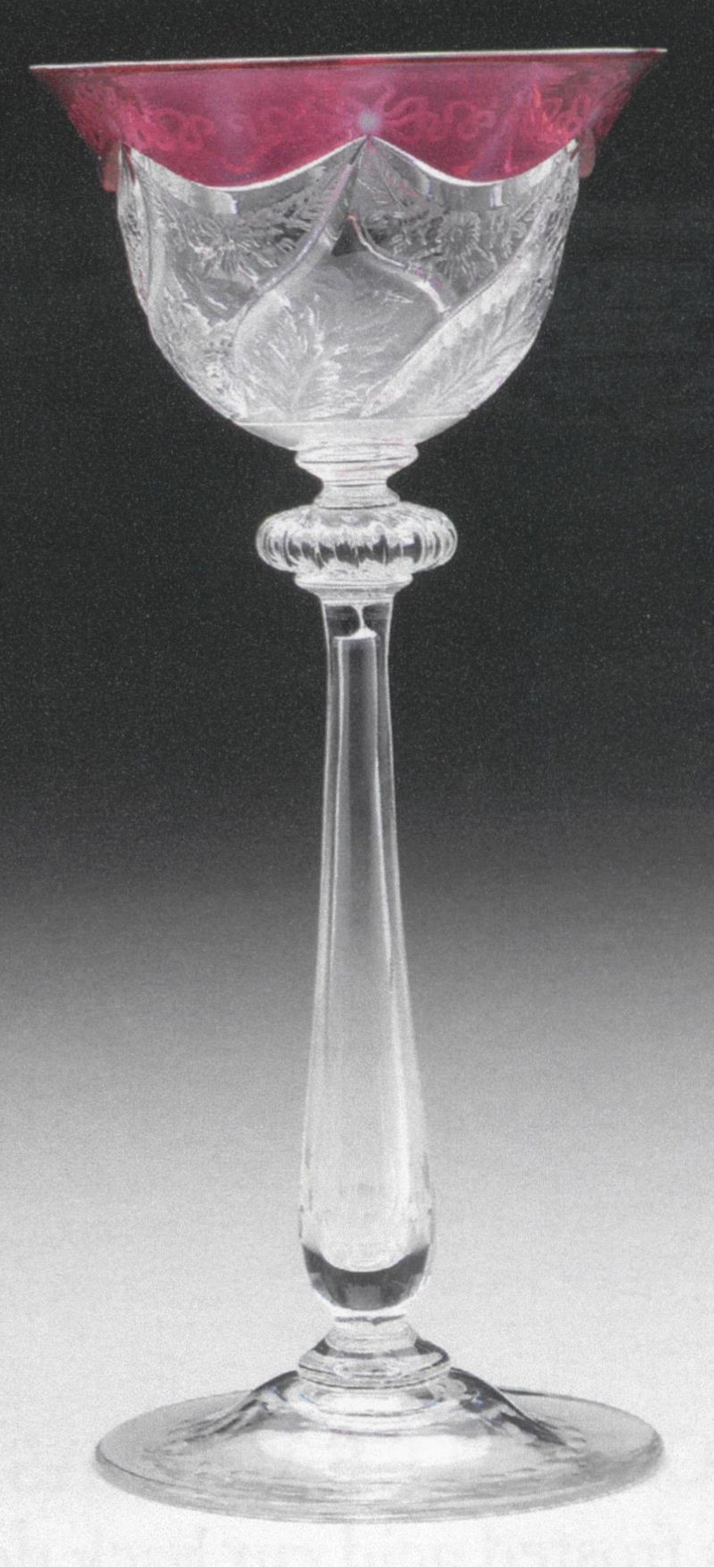 6596 - Colorless Engraved Goblet
