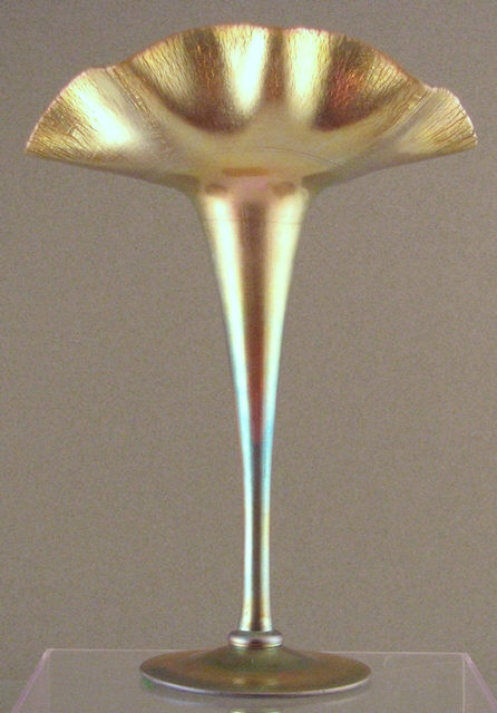 184 - Gold Aurene Iridescent Vase