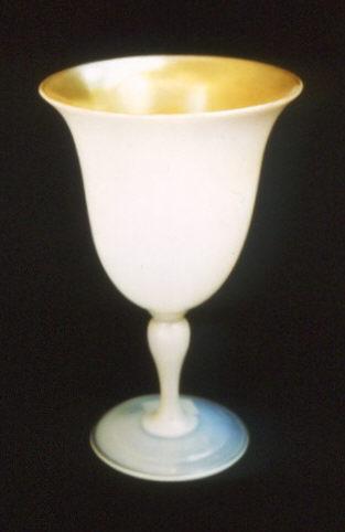 1044 - Gold Calcite Iridescent Goblet