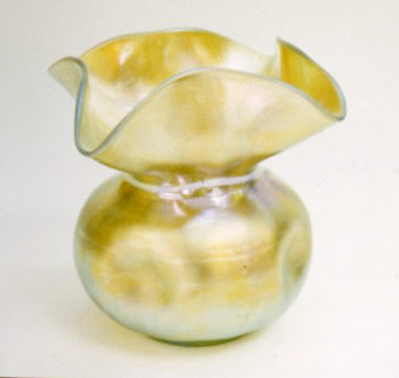 151 - Gold Aurene Iridescent Vase