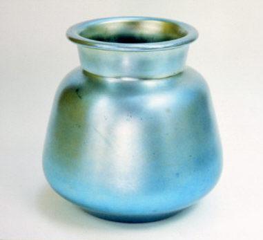 2408 - Blue Aurene Iridescent Vase