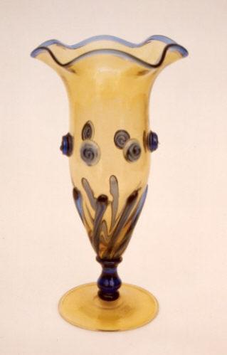 2614 - Amber Transparent Vase