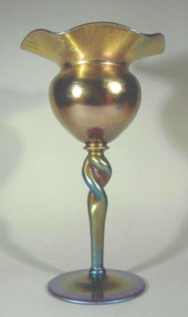 2713 - Gold Aurene Iridescent Vase