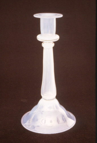 2933 - Opalescent Transparent Candlestick