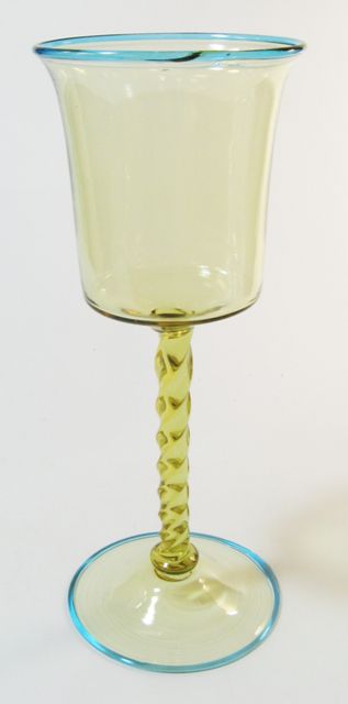 2991 - Amber Transparent Goblet