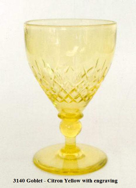 3140 - Topaz Transparent Goblet