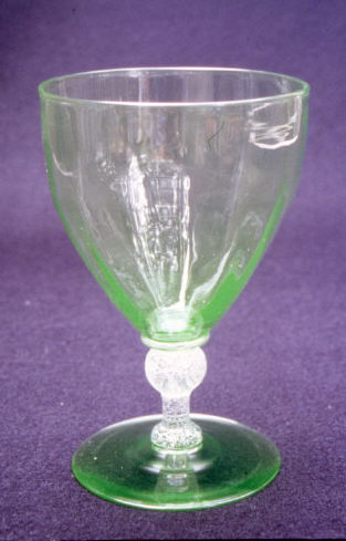 3140 - Green Transparent Goblet