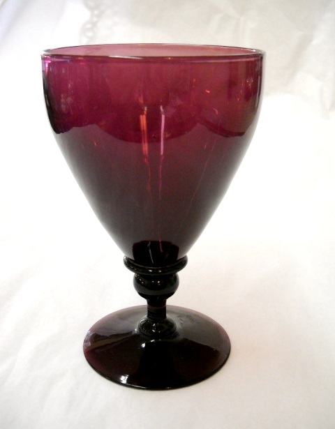 3140 - Dark Amethyst Transparent Goblet