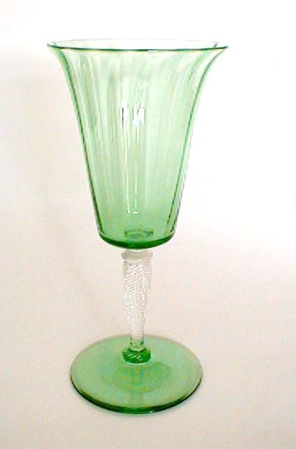 3551 - Pomona Green Transparent Goblet