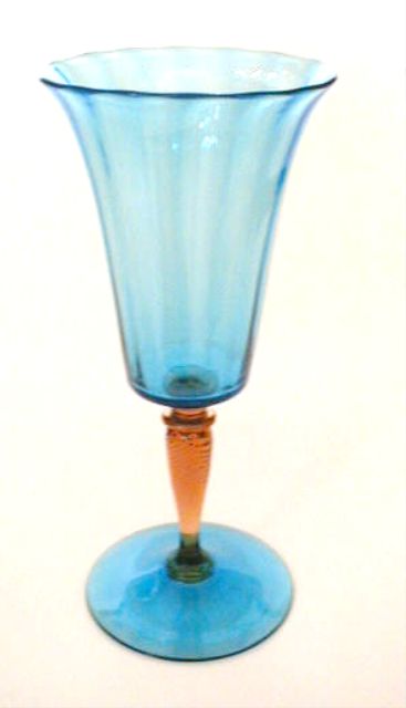 3551 - Celeste Blue Transparent Goblet