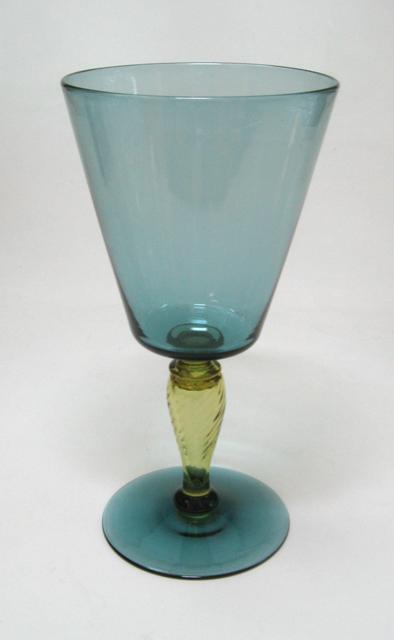 5088 - Antique Green Transparent Goblet