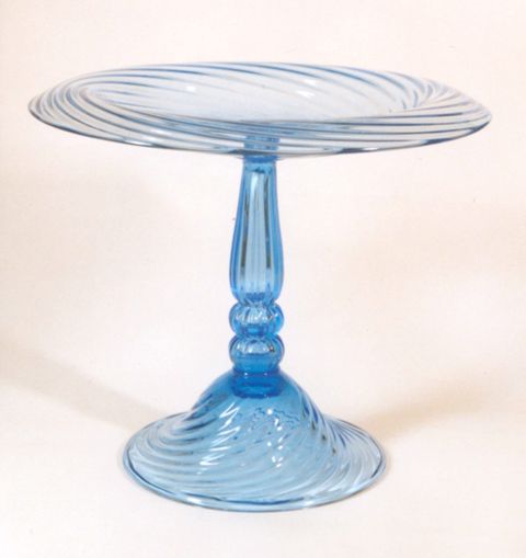 6110 - French Blue Transparent Compote