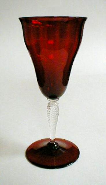 6277 - Selenium Red Transparent Goblet