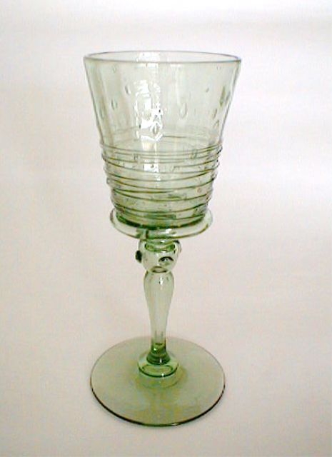 6359 - Spanish Green Transparent Goblet