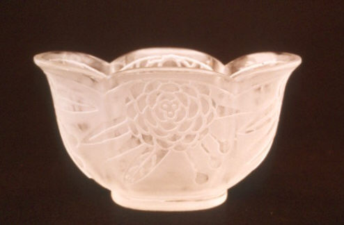 6415 - Colorless Acid Etched Bowl