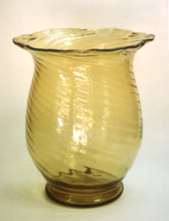 6425 - Amber Transparent Vase