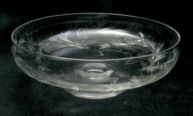 6505 - Colorless Engraved Bowl