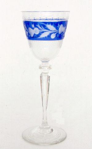 6861 - Colorless Ring Cased Goblet