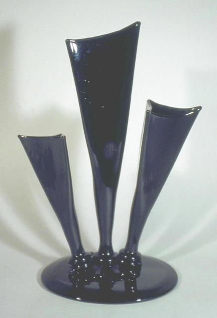 6873 - Mirror Black Translucent Vase