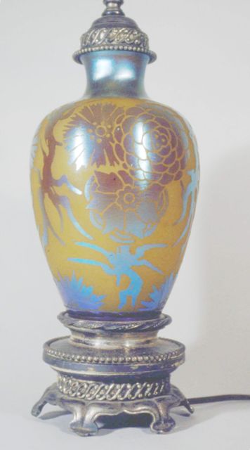 8392 - Acid Etched Vase/Lamp