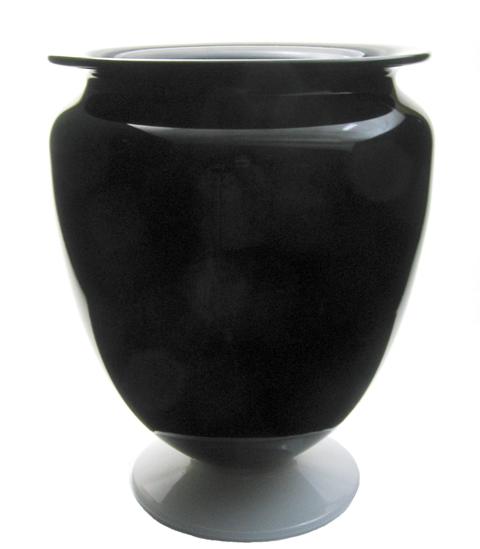 938 - Mirror Black Translucent Vase