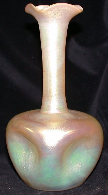 165 - Gold Aurene Iridescent Vase